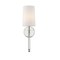Z-Lite Mila 1 Light Wall Sconce, Polished Nickel & White 808-1S-PN - alternate 3